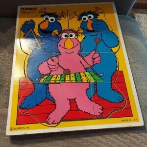 Vintage Playskool Wooden Puzzle Muppets Inc Three Honkers 11 Pieces USA 315-26